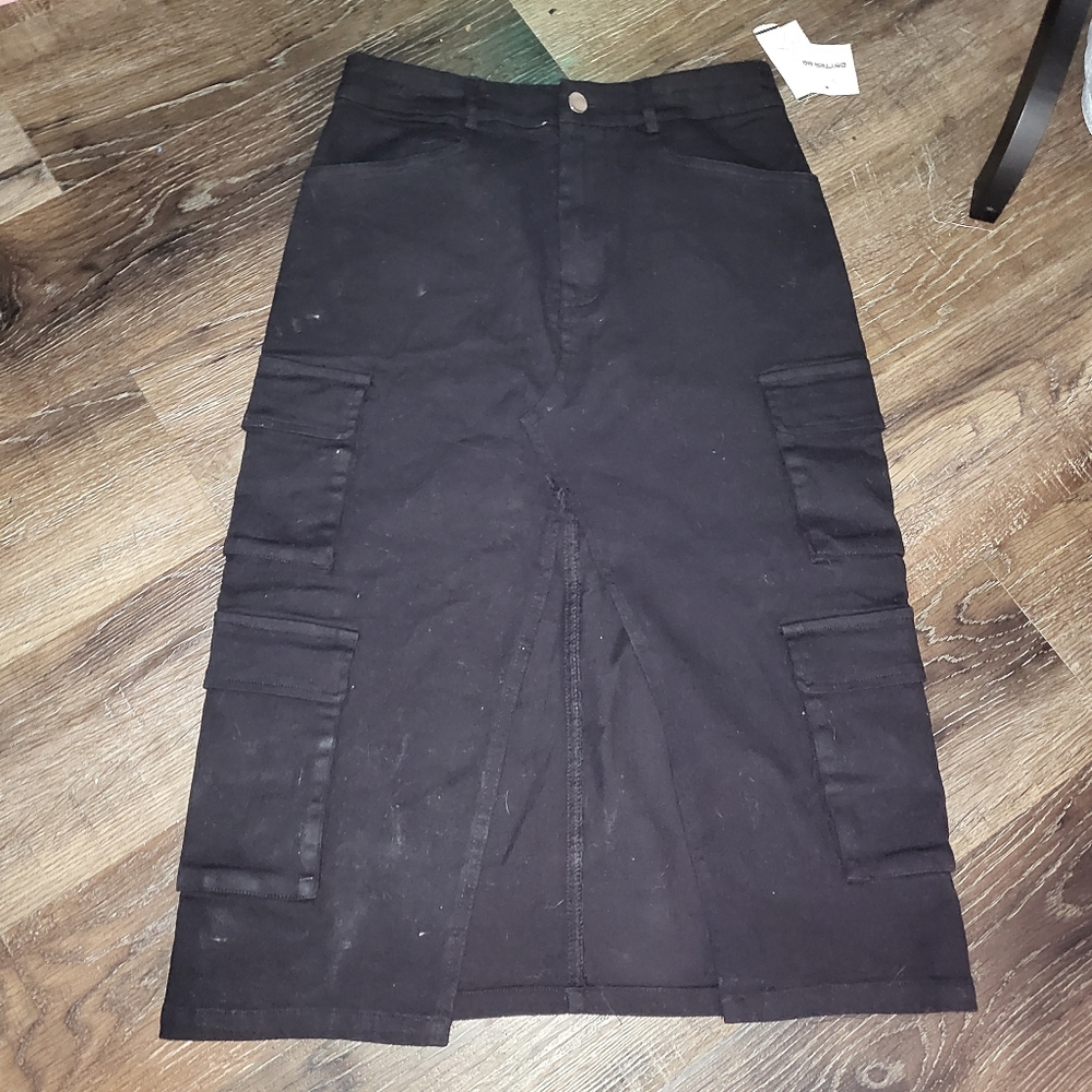 🌷💚cargo skirt with front slit